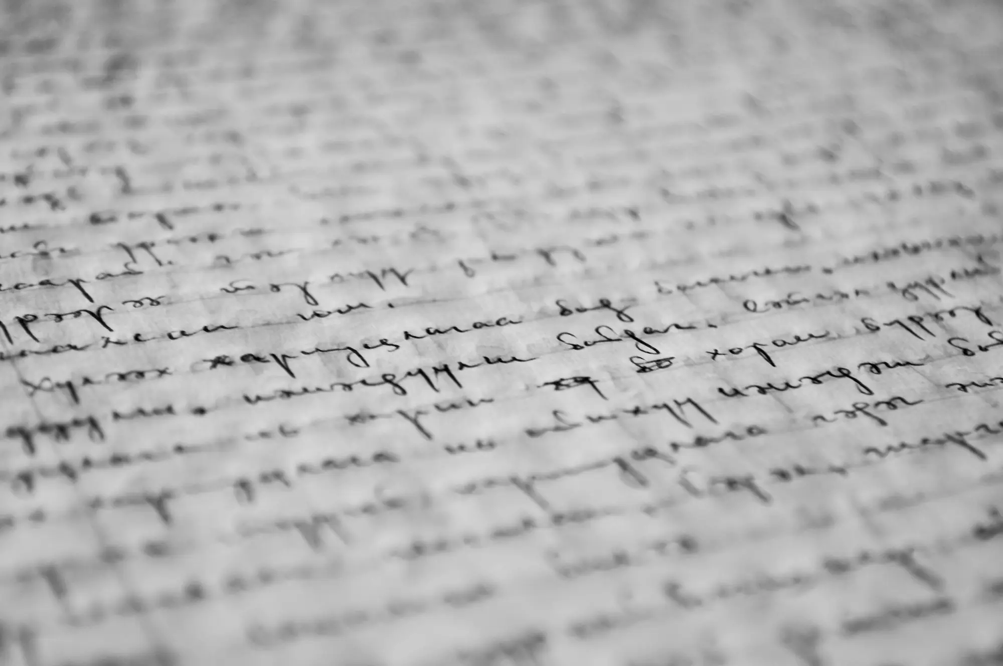 Handwritten notes on paper, the working method of the desk